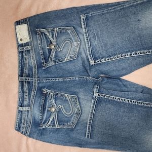 Silver Suki Surplus Capris, Size 18